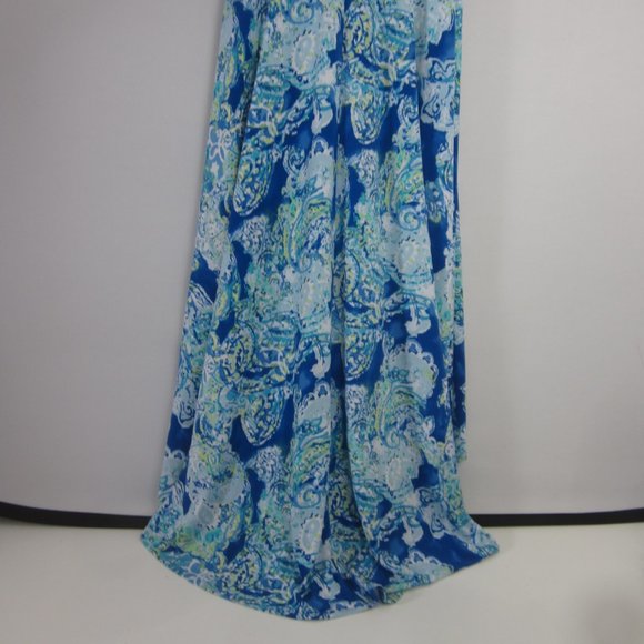 Limited Womens Small Blue Maritime Paisley Dress Knit Ruffle Sundress NWT $99 S - Picture 7 of 11